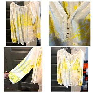 Free People Flowey Blouse Size medium